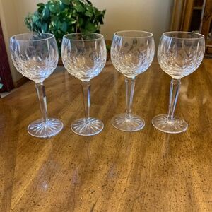 Waterford crystal Red Wine glasses Lismore pattern set of 4